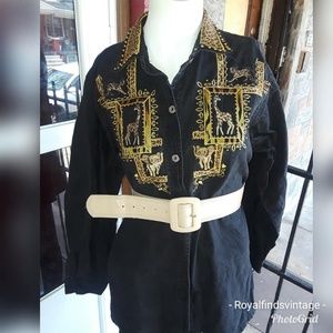 Cheetah & animals print shirt